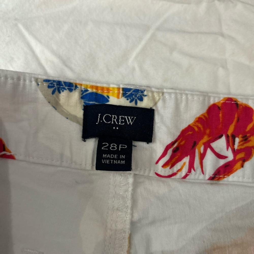 J CREW Lizzie High-Rise Patch-Pocket Wide Leg Pants‎ Fruit Print 28P - Picture 7 of 13